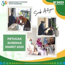 Swab Antigen calon petugas Survei Sosial Ekonomi Nasional (Susenas) BPS Kota Pasuruan